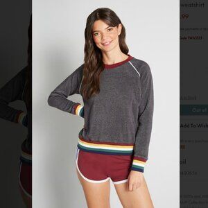 ModCloth x CAMP Collection Laidback in the Ozarks Sweatshirt Multicolor Size M/L
